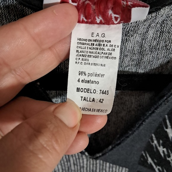 VTG Paloma Carmin Top Sweater Abstract Artsy 3/4 Sleeve Size XL Lightweight Boho - Picture 9 of 11